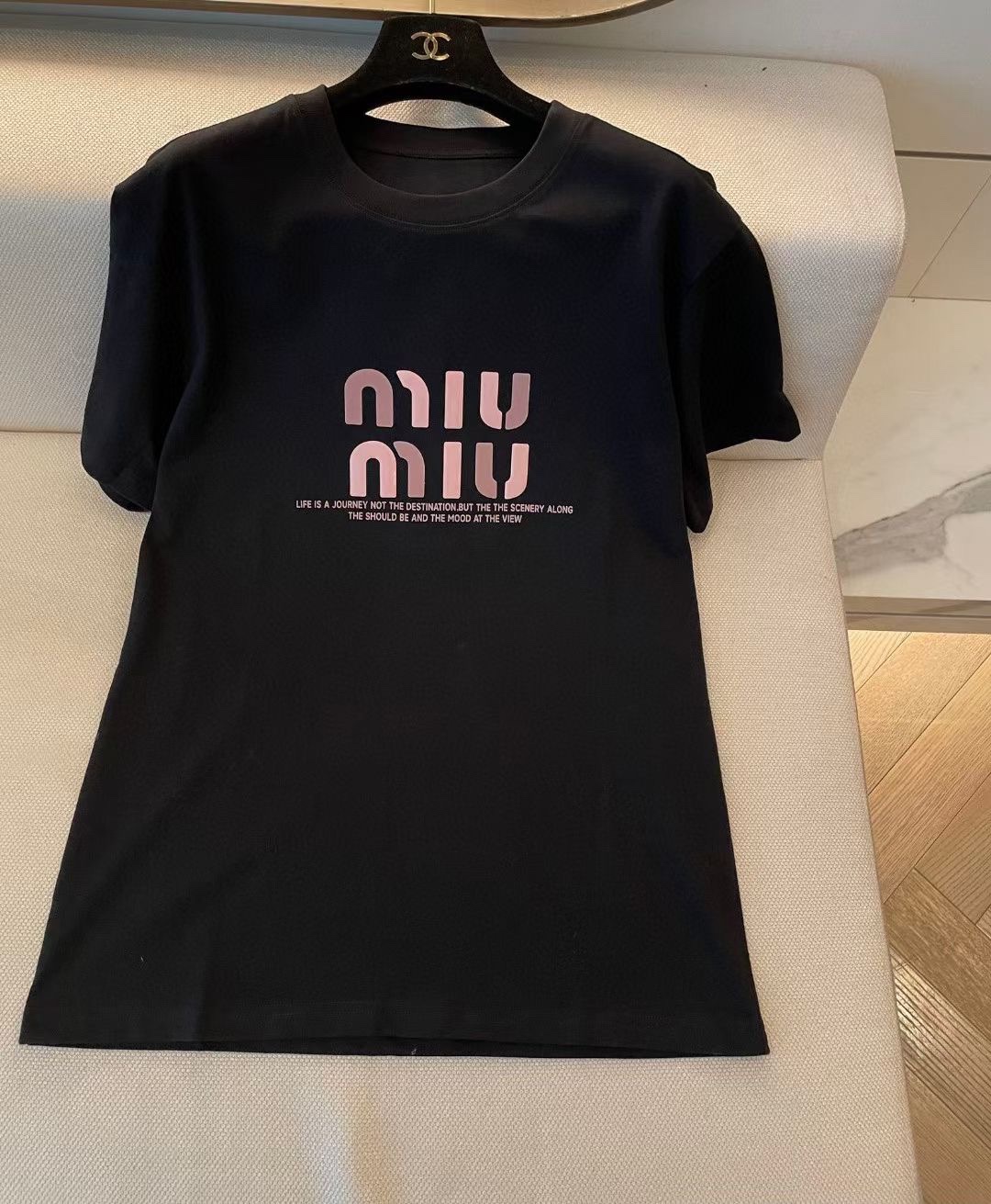 MiuMiu letter print T-shirt
