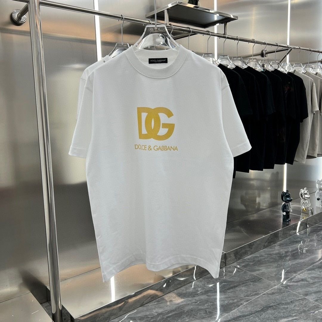 Dolce & Gabbana gold stamped DG short-sleeved T-shirt