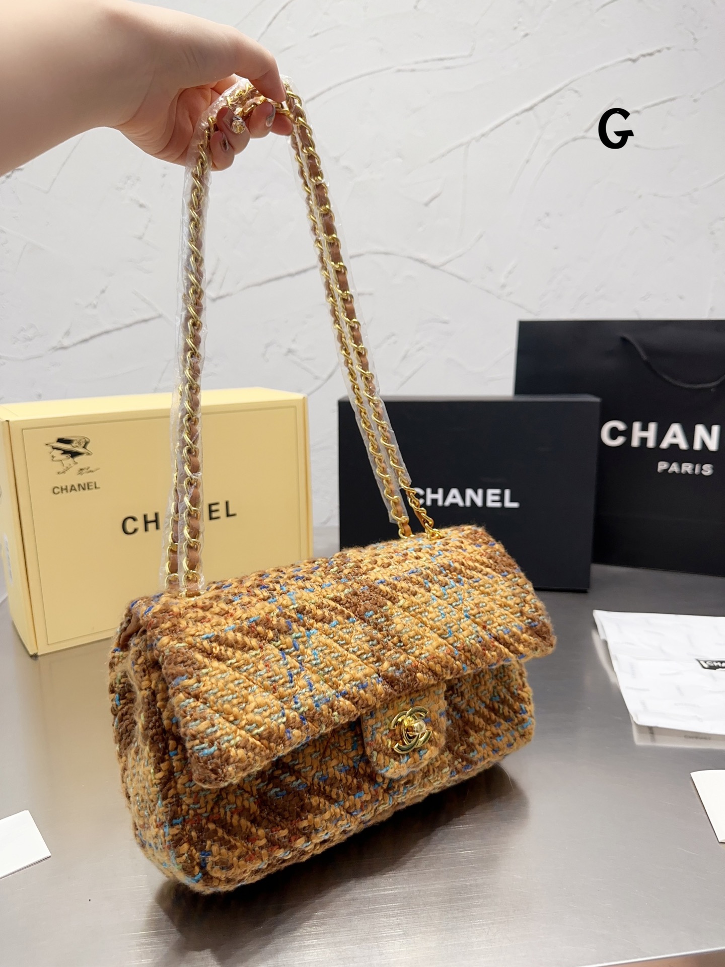 chanel small fragrant woolen bag