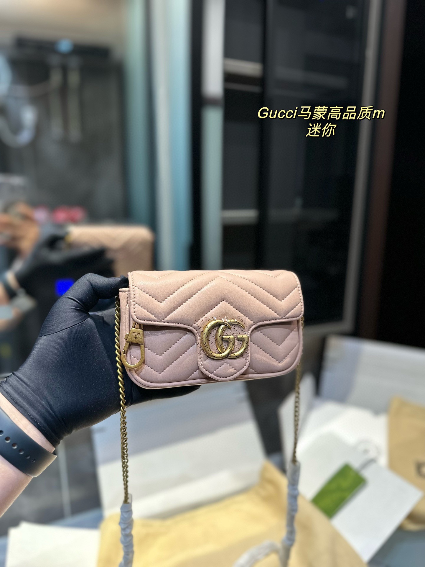 Gucci Marmont handbag 22cm/16.5cm GG logo buckle flap underarm bag new arrival 