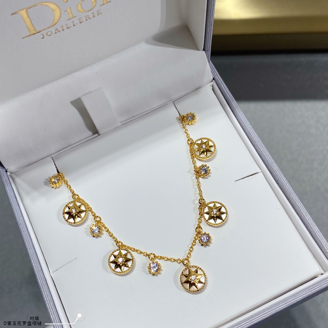 Dior Five Flower Compass Necklace