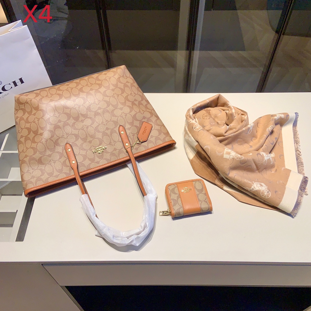 Gucci shopping bags combination (Travel bag+scarf+Wallet）