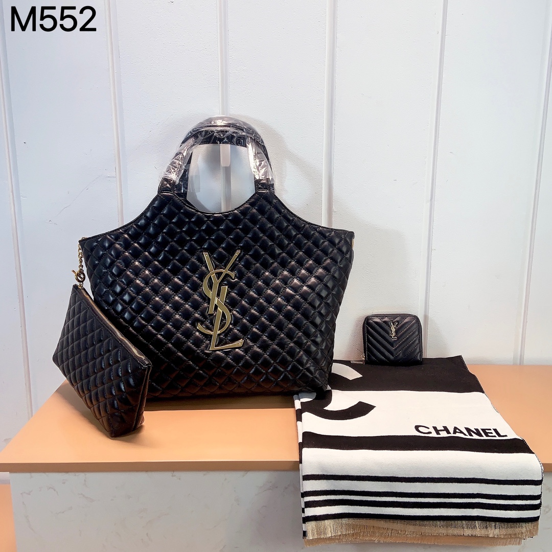 YSL  Combination( Shopping Bags +small bag+wallet+scarf)