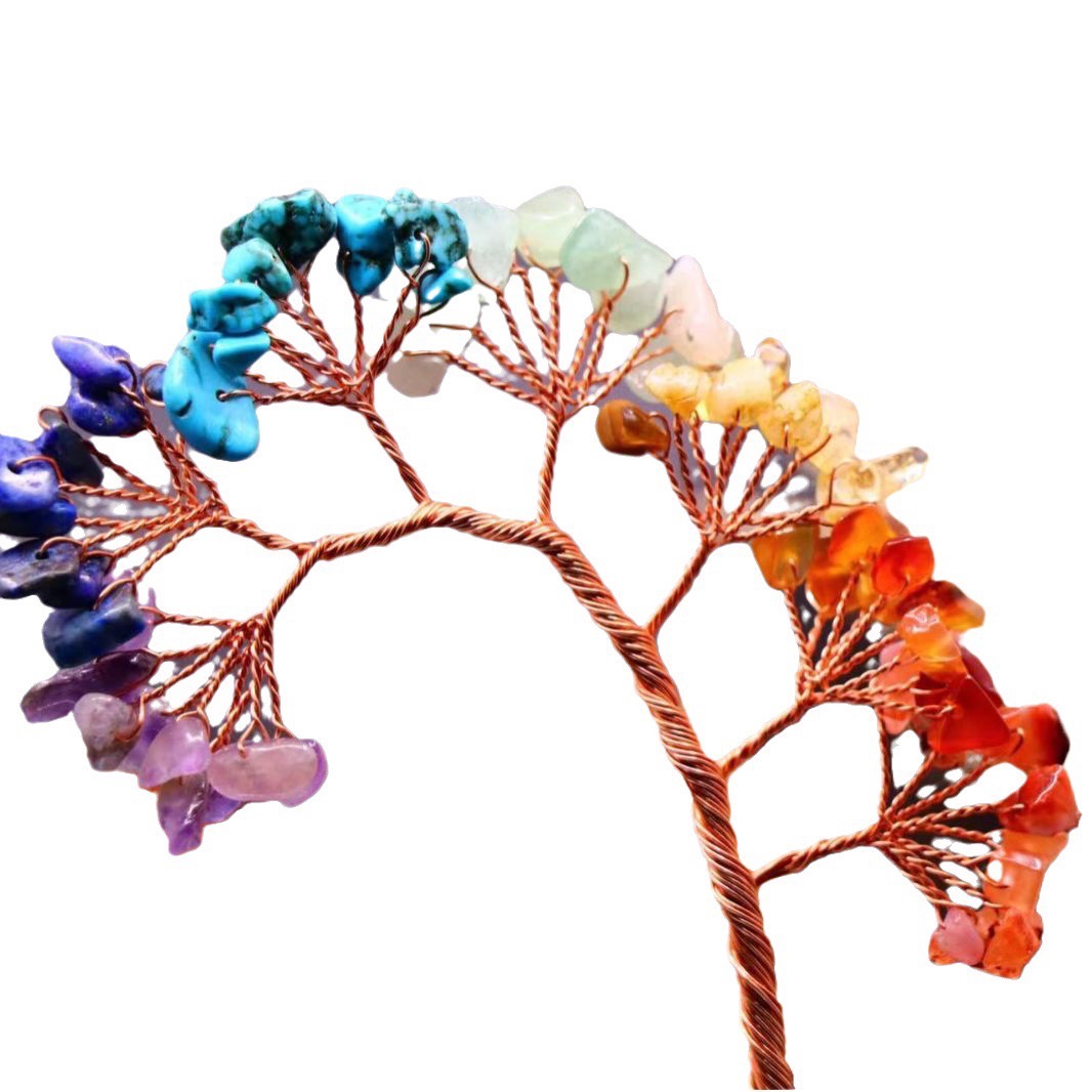 Seven-colored crystals ornament