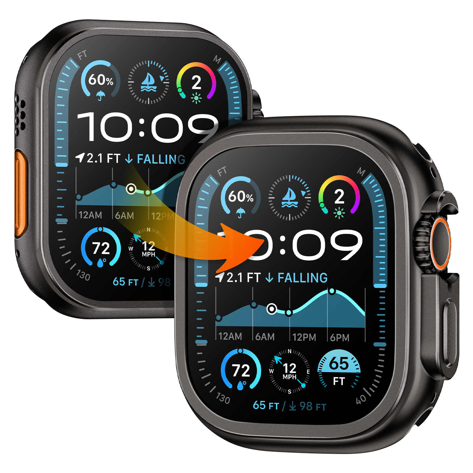 Turn-to-Ultra Metal Case for Apple Watch