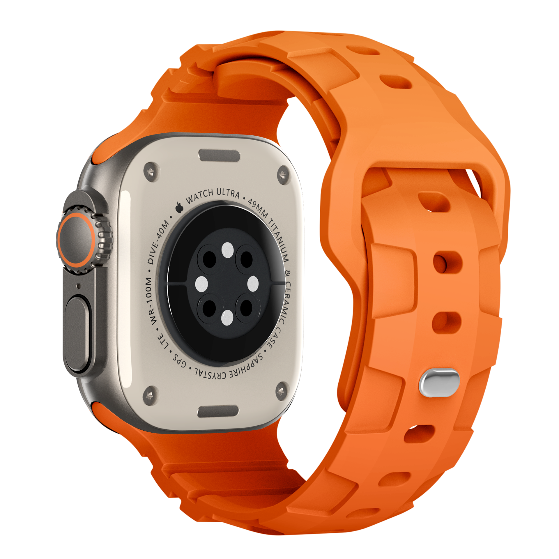 Rugged Silicone Apple Watch Band for Sports and Outdoor Activities