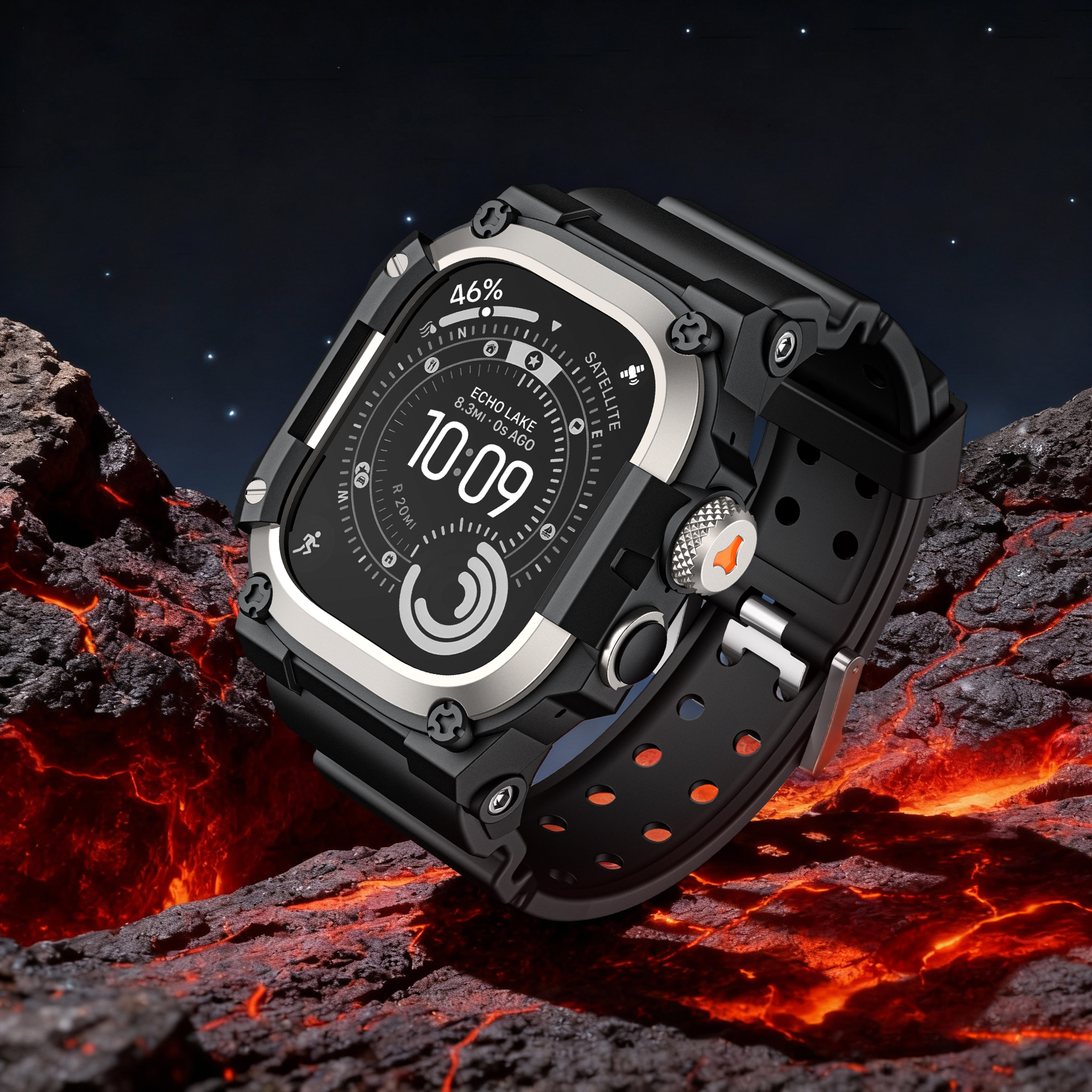 Suitisbest Shockproof Case with Sport Band for Apple Watch Ultra