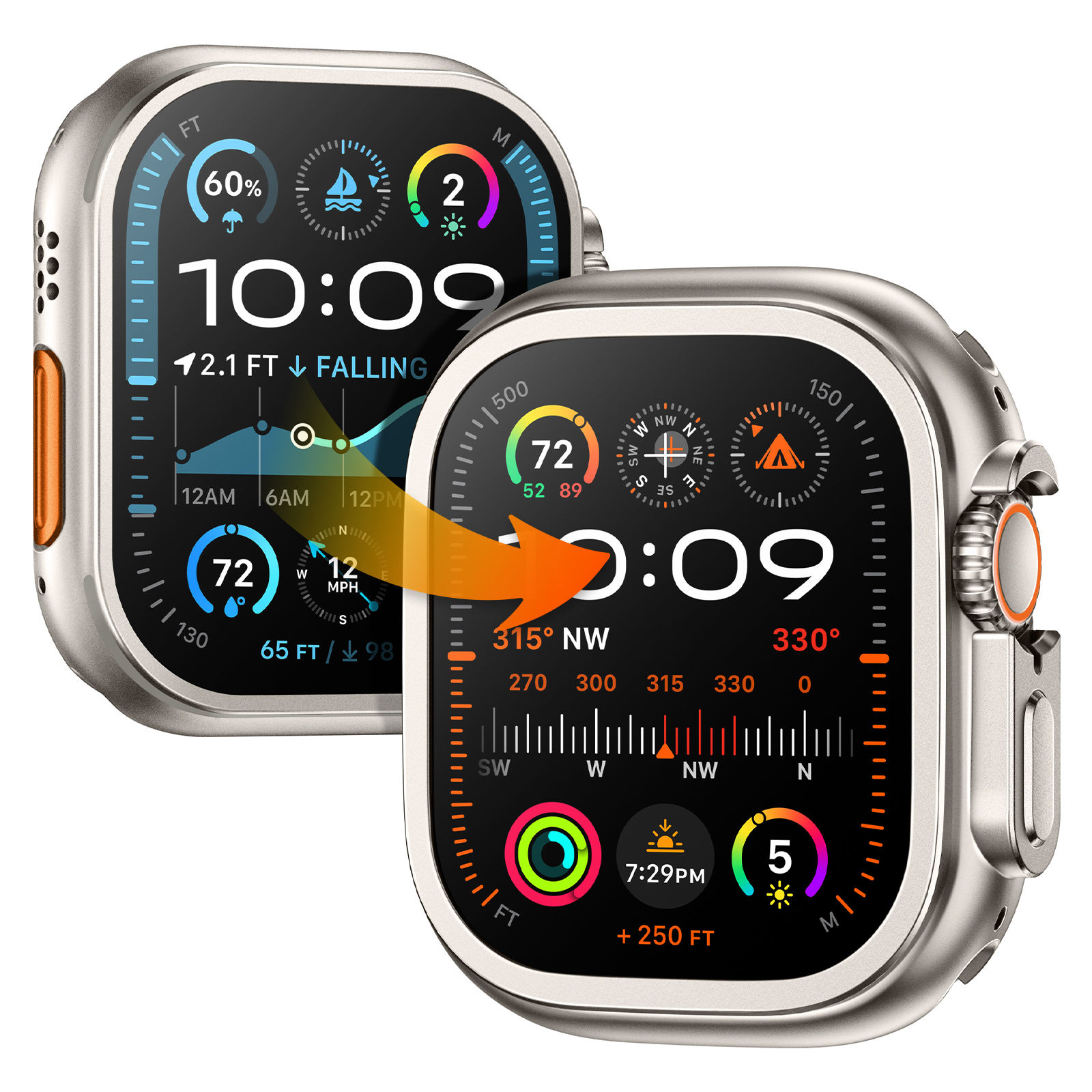 Turn-to-Ultra Metal Case for Apple Watch