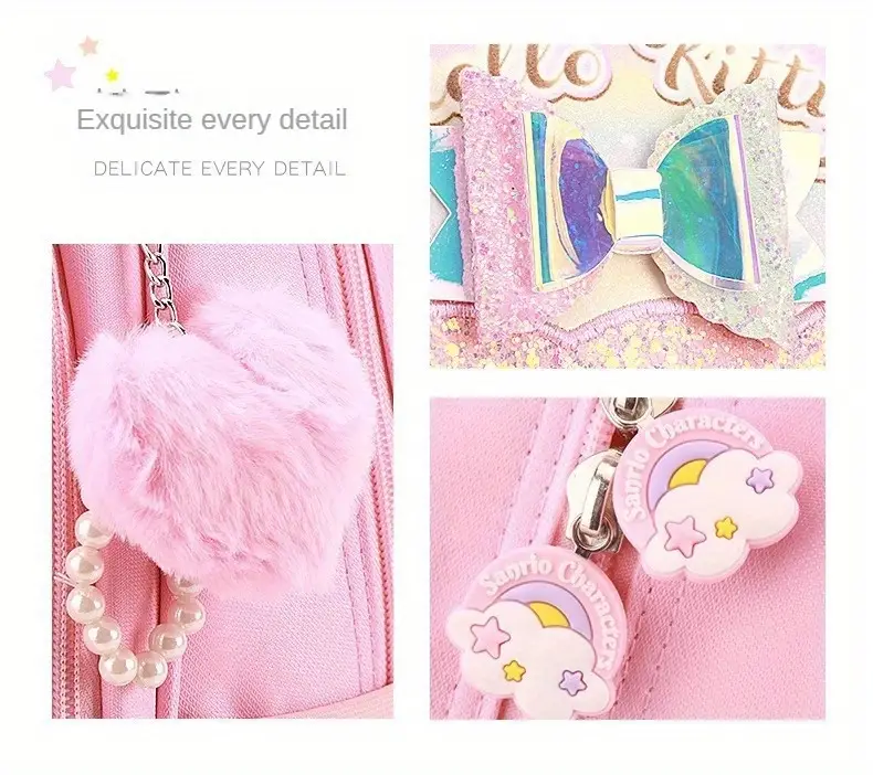       mochila desenho animado anime mochila kawaii linda mochila detalhes 1