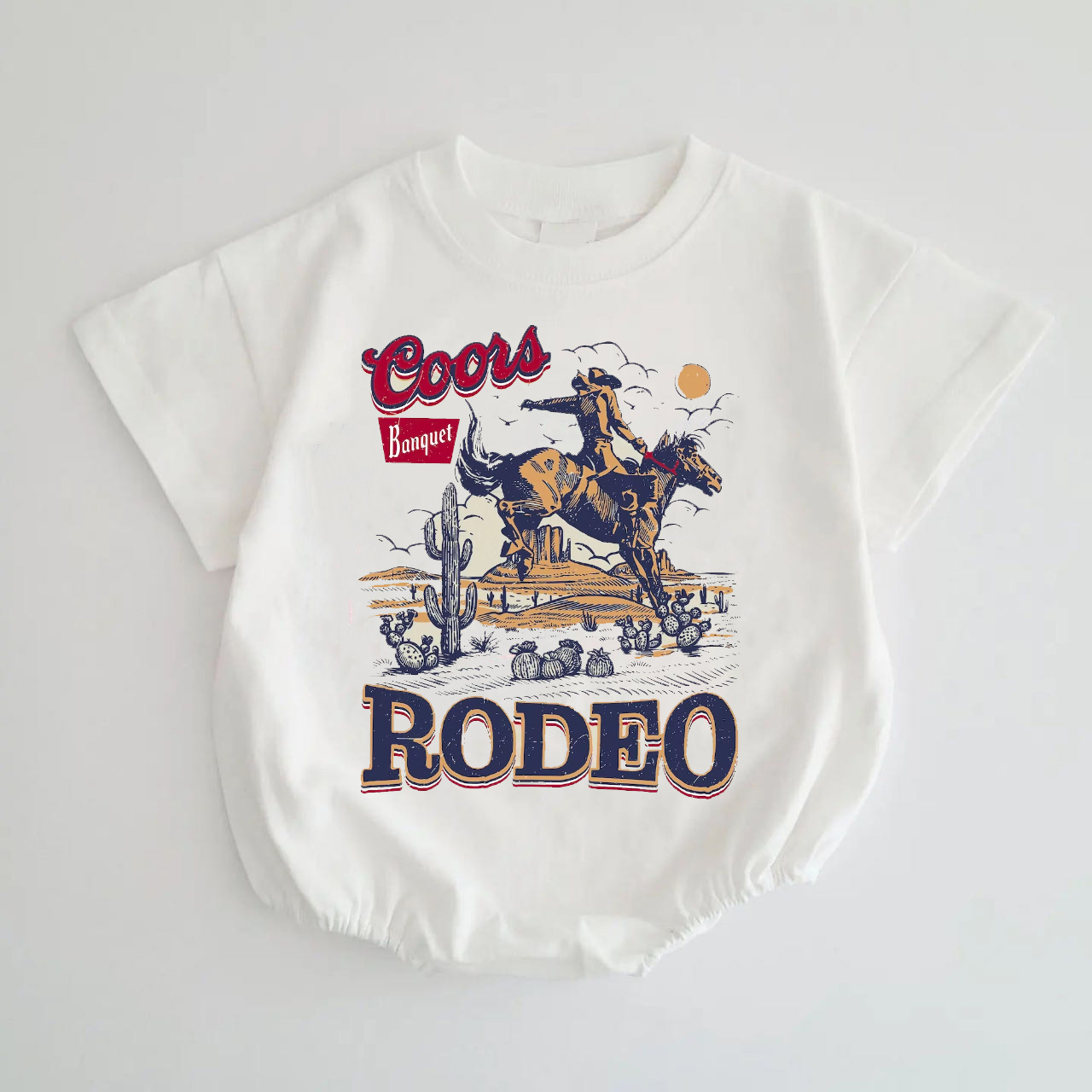 Baby Cowboy Print Romper