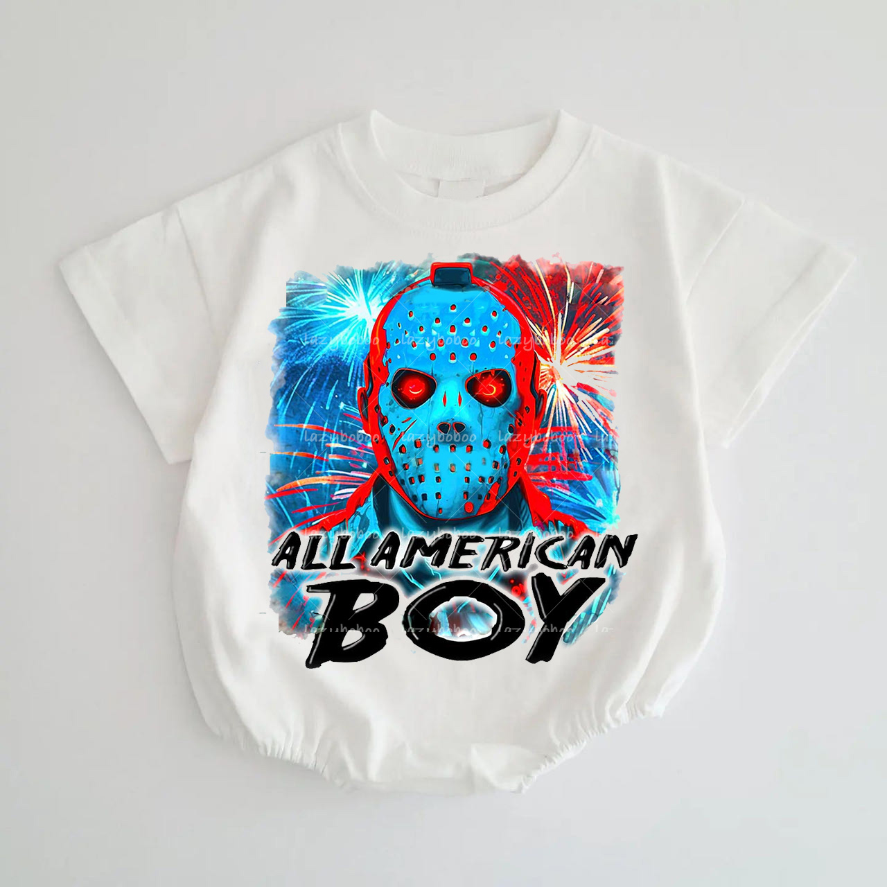 Baby Cowboy Print Romper