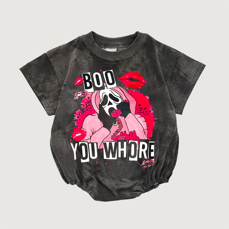 Baby Boo You Who Are Print Romper