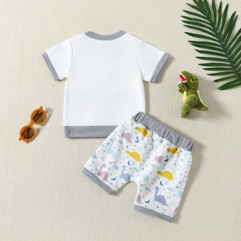 2 Piece Dinosaur Print Set