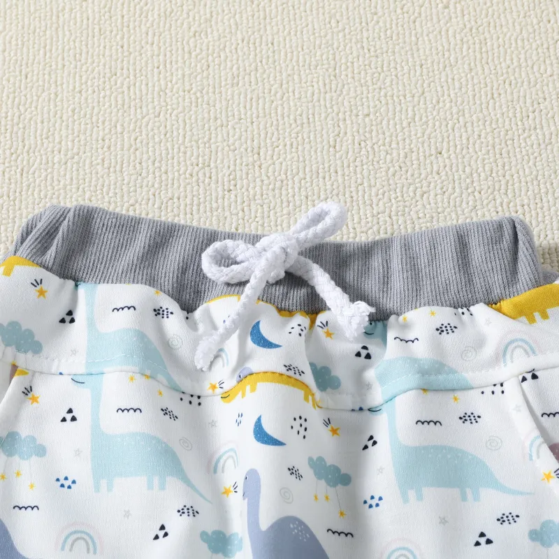 2 Piece Dinosaur Print Set