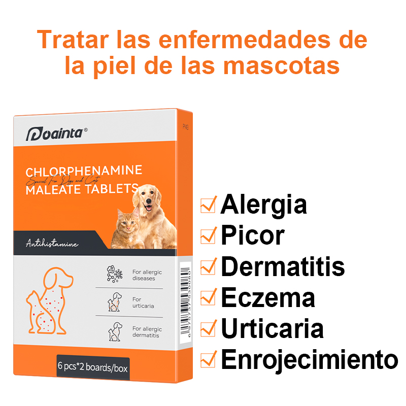 Tabletas de maleato de clorfeniramina (utilizadas para tratar las alergias)