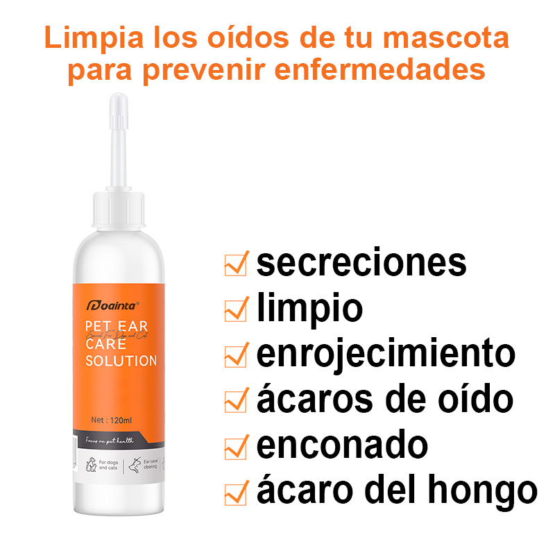 Solución limpioídos para perros y gatos（120ml）