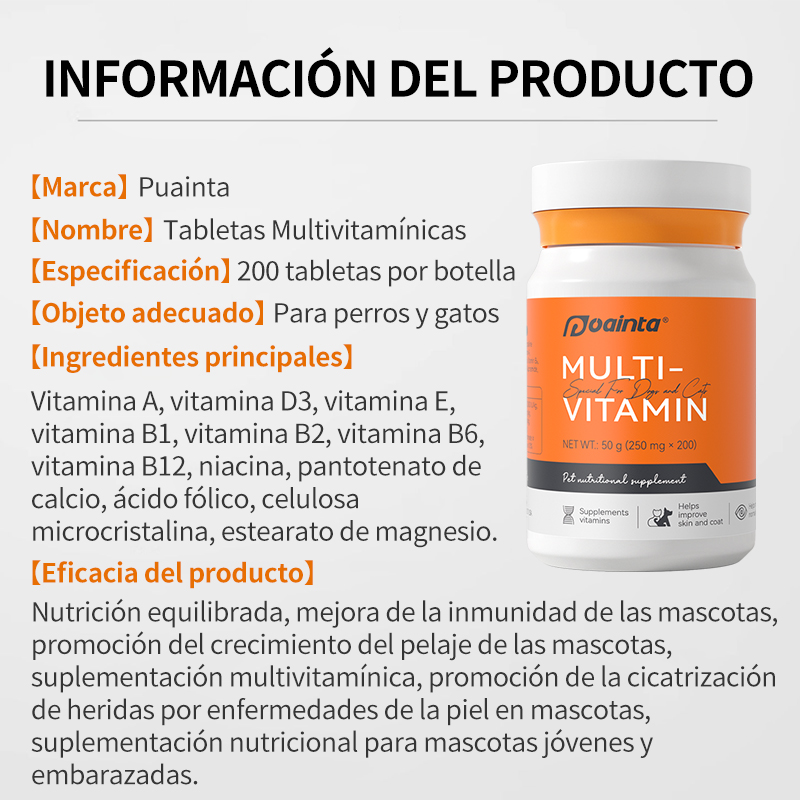Masticables multivitamínicos para perros y gatos