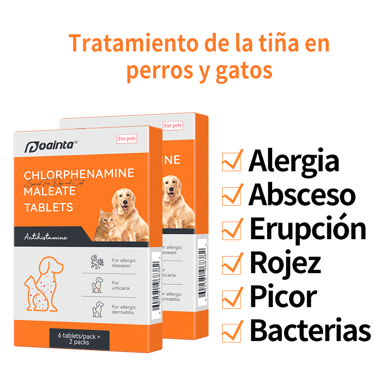 Tabletas de maleato de clorfeniramina (utilizadas para tratar las alergias)