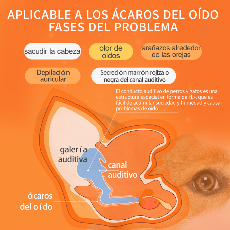 Limpiador de Oídos - Para Perros y Gatos (120ml)