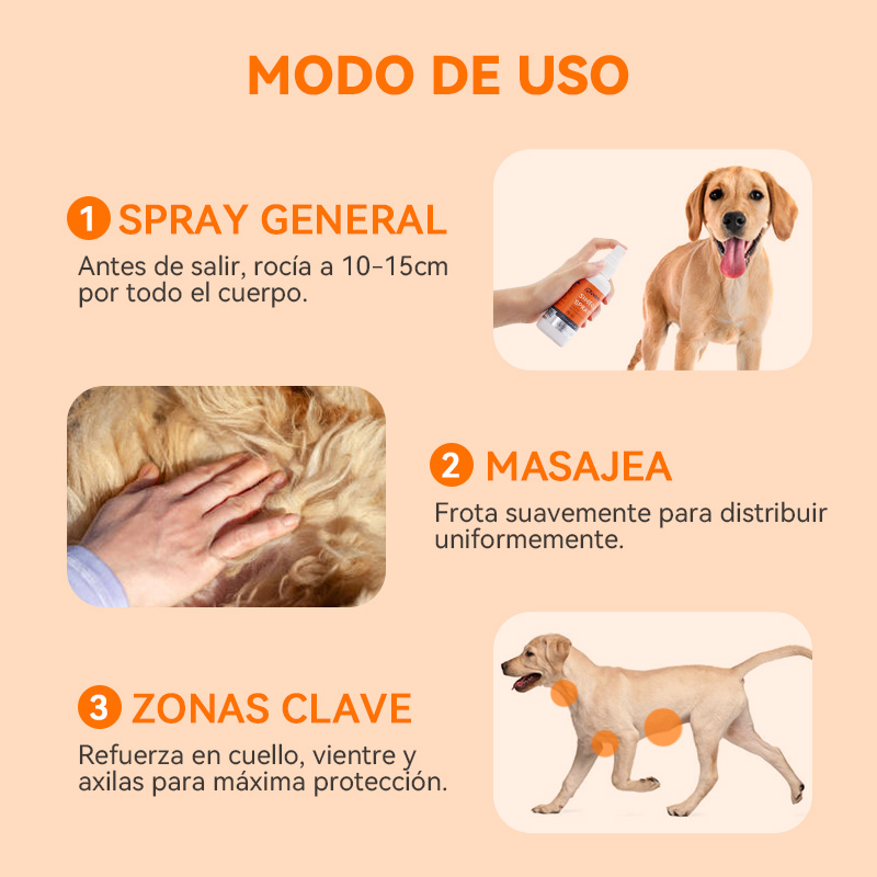 Spray para eliminar garrapatas y pulgas (100 ml )