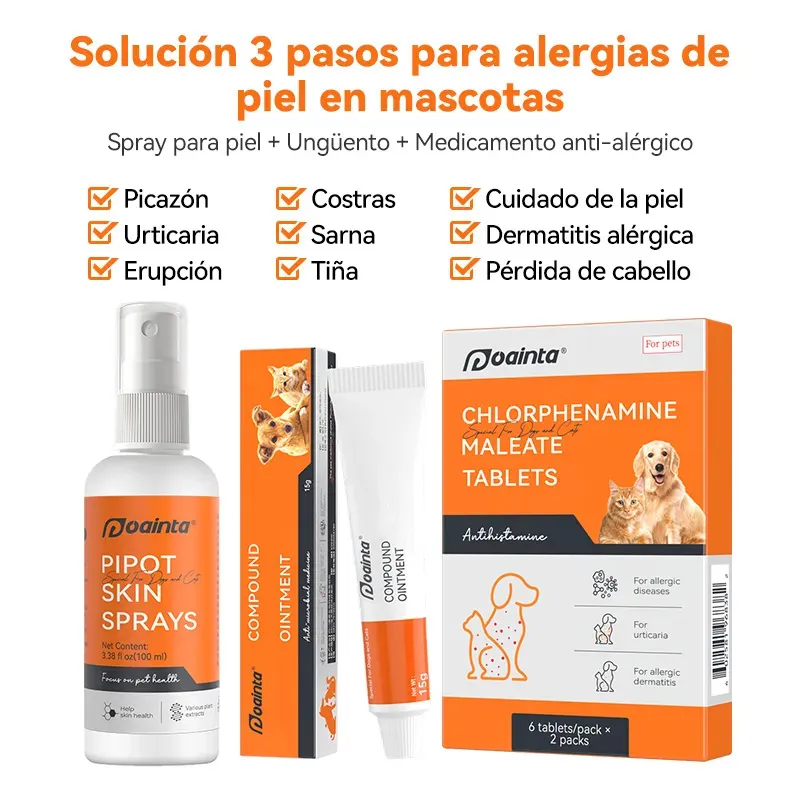 Puainta® Kit Integral para Mascotas para Sarna, Alivio de Alergias