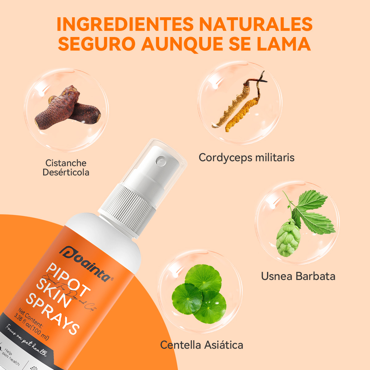 Spray para el tratamiento de la piel de perros y gatos