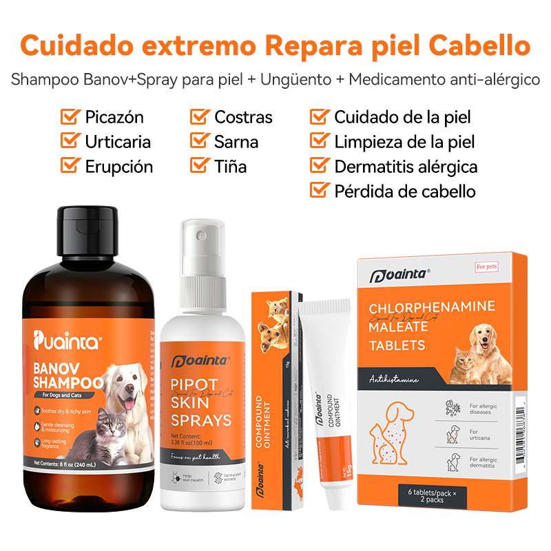 Kit para tratar enfermedades de piel, sarna, alergias y picazón
