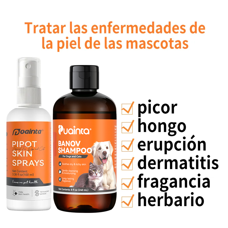 Puainta® Kit integral para mascotas, alivia sarna, alergias y picazón