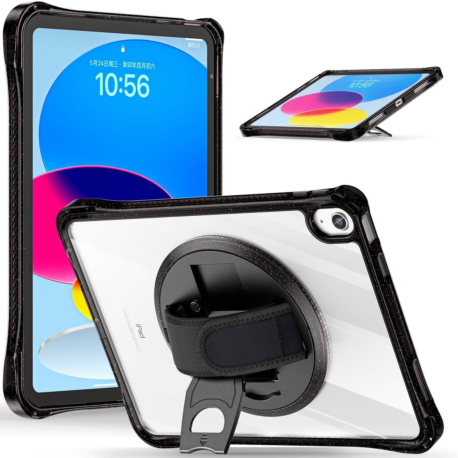 Full-Body Shockproof Protective Case 360 Rotating Hand Strap Kickstand For iPad 10th Gen Case 10.9 Inch 2022 