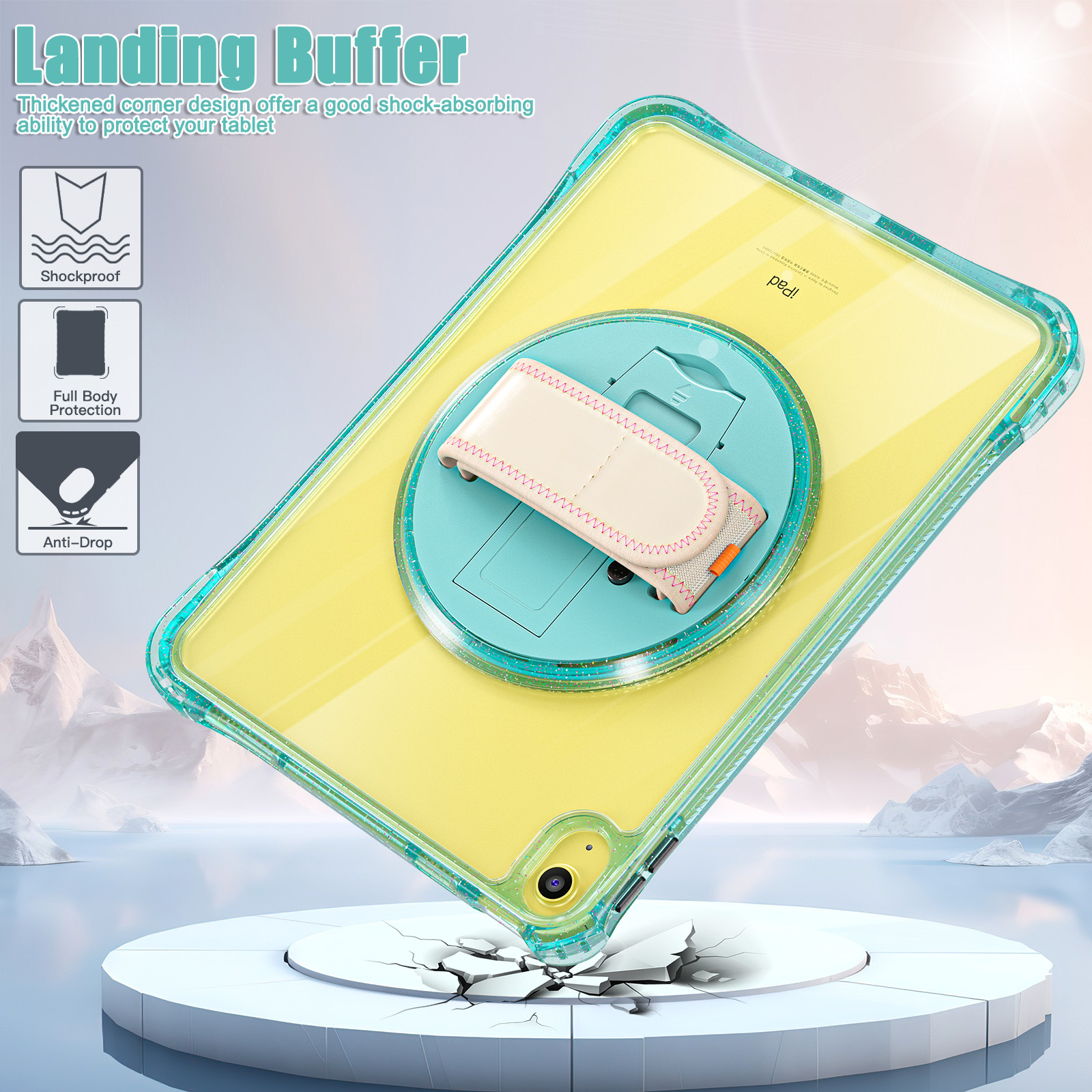 Shockproof TPU&PC Case Cover For iPad Pro 12.9 2024 Protective Case For iPad 10th 10.9 2022 For iPad 10.2 11