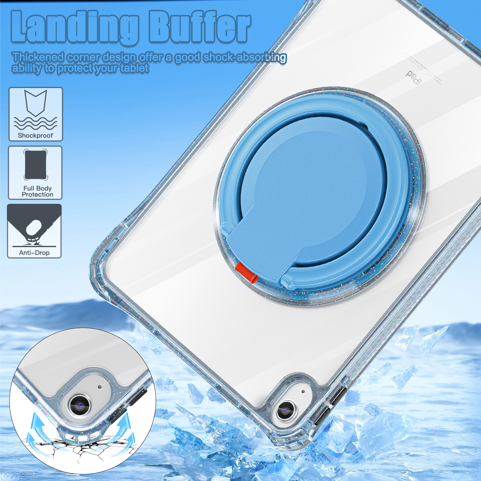 Transparent Shockproof case for Apple iPad Mini 6 2021 iPad mini 6th generation Clear Transparent Protective Back Cover