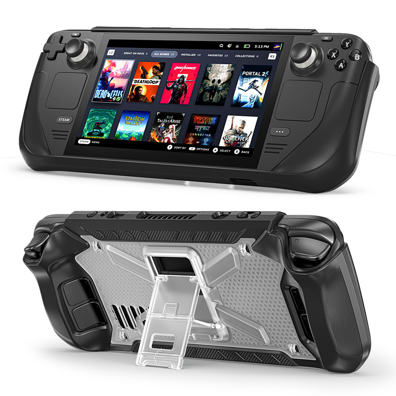 Video Game Player Cases Silicone Protector Shell Cover For Valve Steam Deck Case With Stand