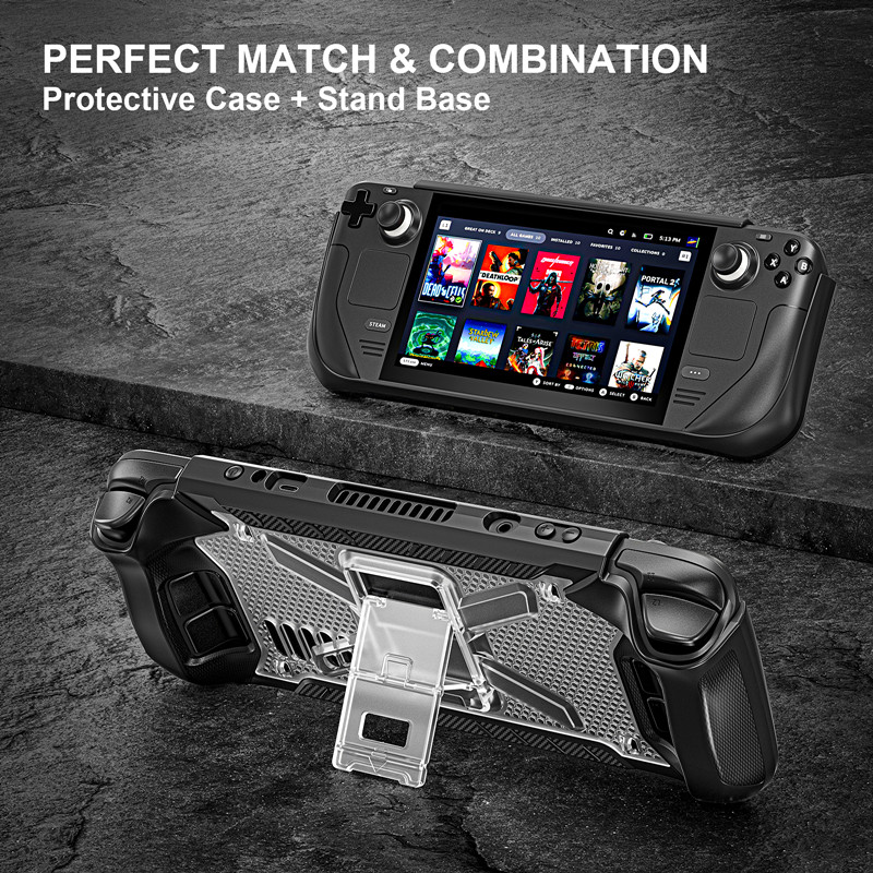 Video Game Player Cases Silicone Protector Shell Cover For Valve Steam Deck Case With Stand