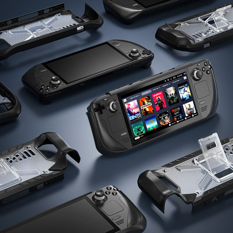 Video Game Player Cases Silicone Protector Shell Cover For Valve Steam Deck Case With Stand