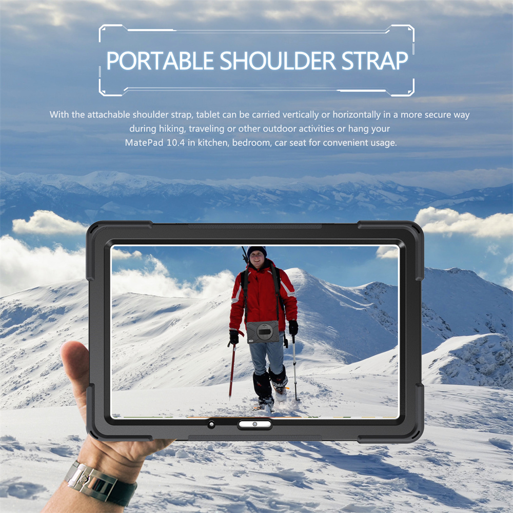 Tablet Back Cover Case For Huawei Mate pad 10.4 inch 2022 2020 Case Protective Cover With Shoulder Strap