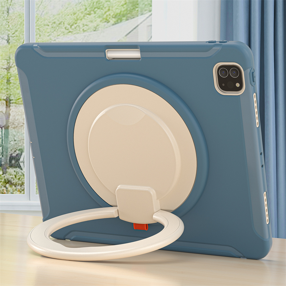 Anti shock tablet swivel case for ipad Pro 12.9 2020/2018 TPU Case With Kickstand