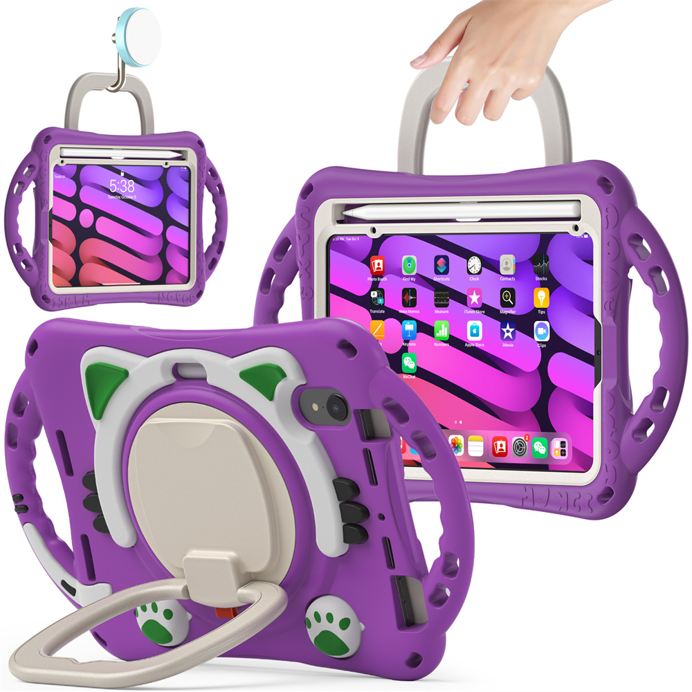 Soft Silicone Shockproof Pink Kids Tablet Accessories Case For iPad Mini 6 Rugged Case