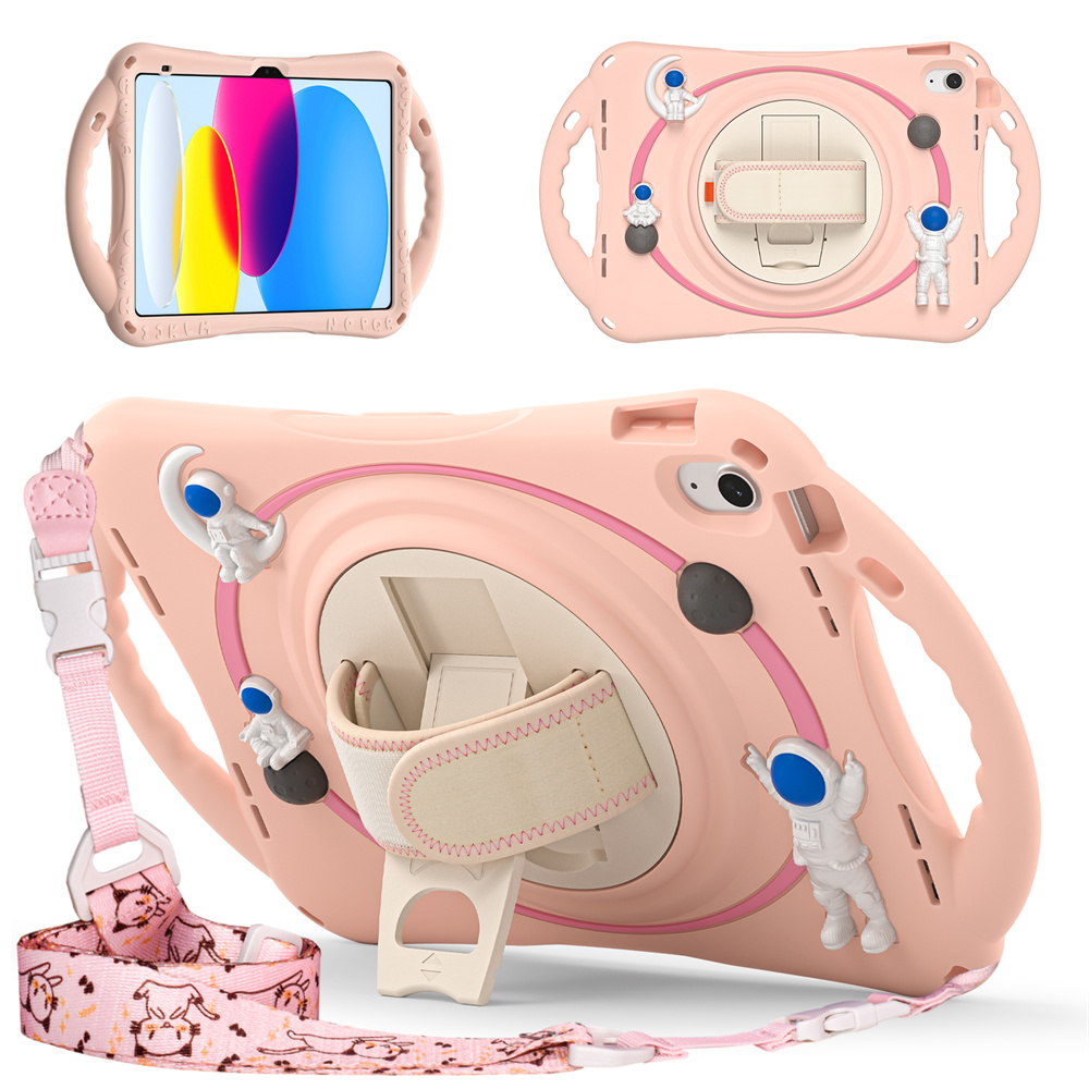 Cute Design Soft Silicone Kids Tablet Cover Case For iPad 10.2 9th 8th 7th Generation Case With Handle