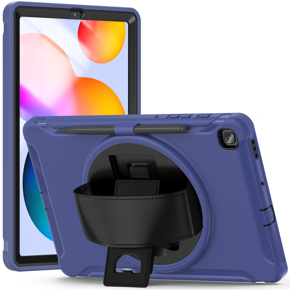 Tablet Accessories Hybrid Rugged Cover For Samsung Galaxy Tab S6 lite Case With Rotating Hand Strap