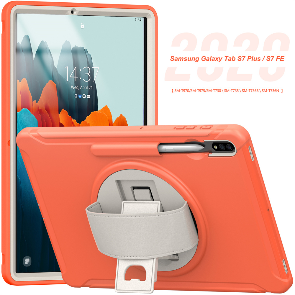 Rugged TPU PC Tablet Back Cover Case Housing For Samsung Galaxy Tab S7 FE 5G 12.4 inch Case Cover