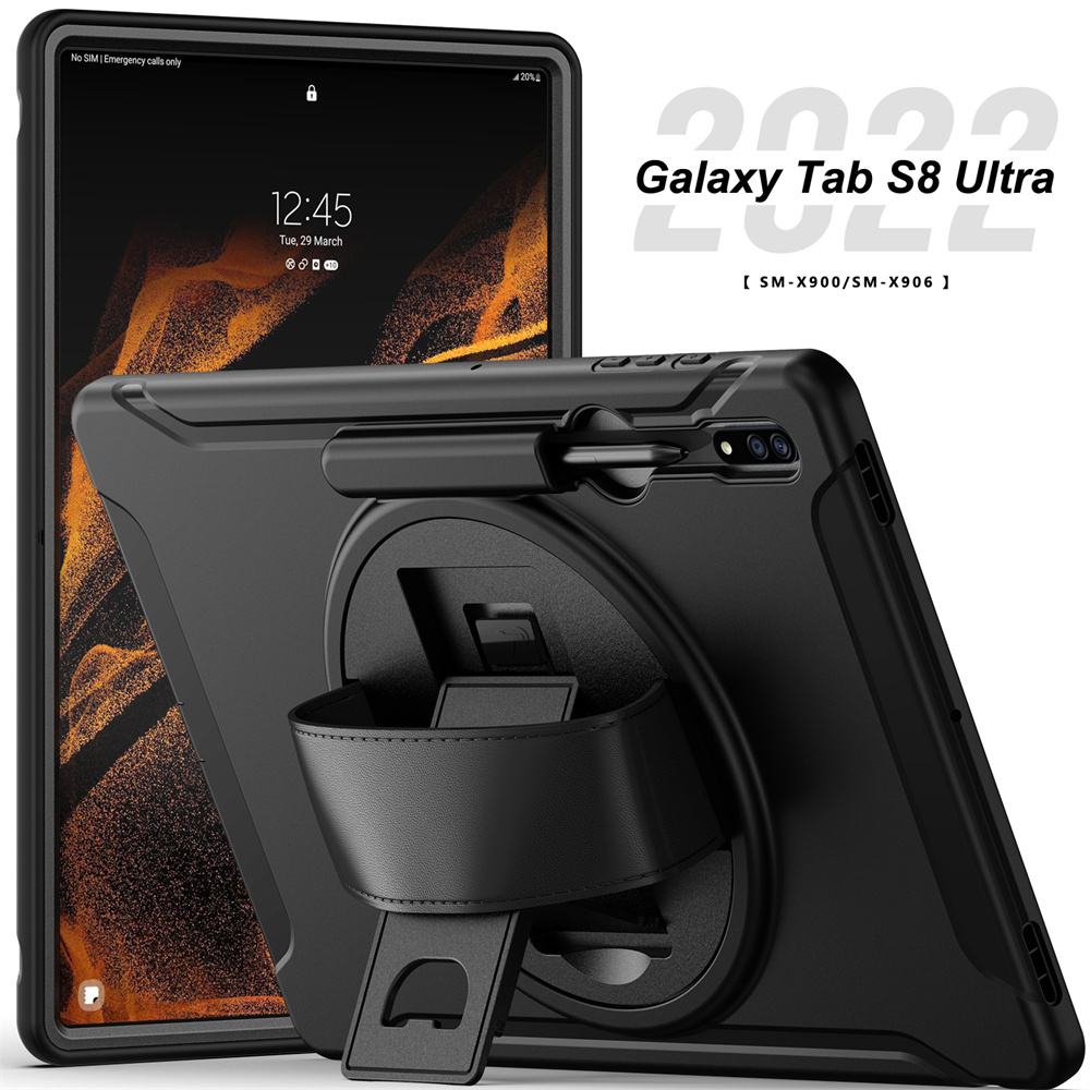 Shockproof Rugged TPU Tablet Housing Back Cover For Samsung Galaxy Tab S8 Ultra Case 14.6 inch Stand Case