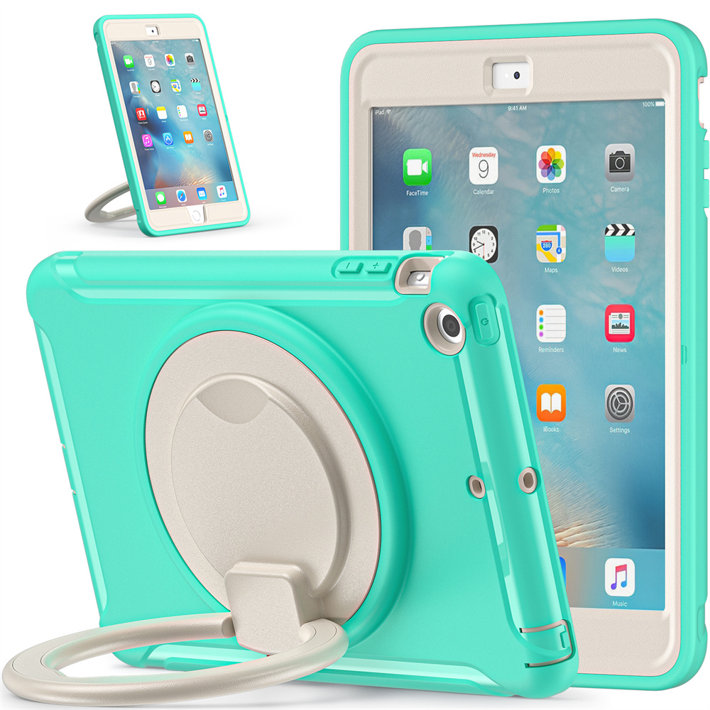 360 Rotating TPU Protective Child Proof Tablet Case Cover For Apple iPad mini 3/2/1 Case