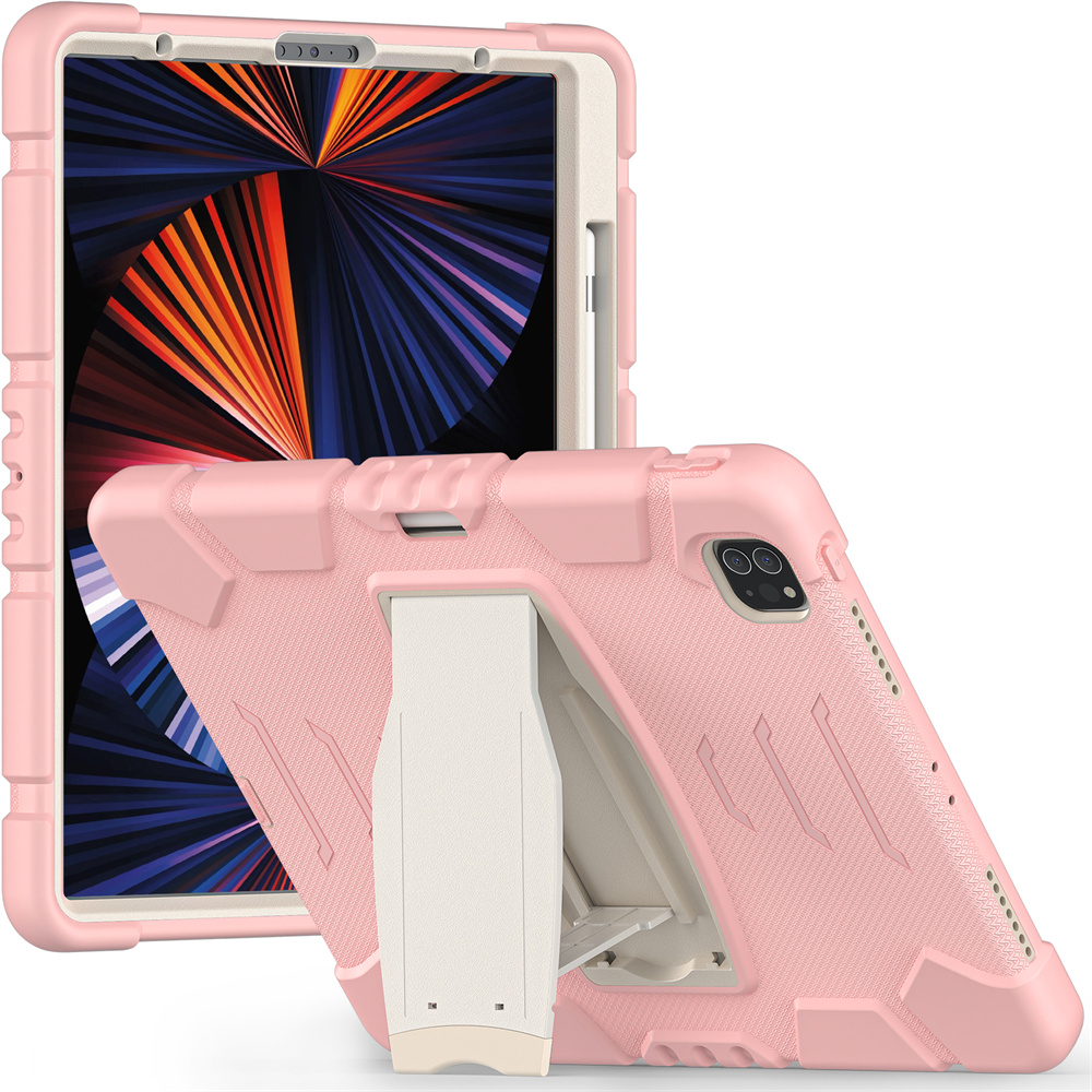 Silicone Tablet Case Back Cover For Apple iPad Pro 12.9 inch 2020 4th 2018 3rd generation Case With Kickstand