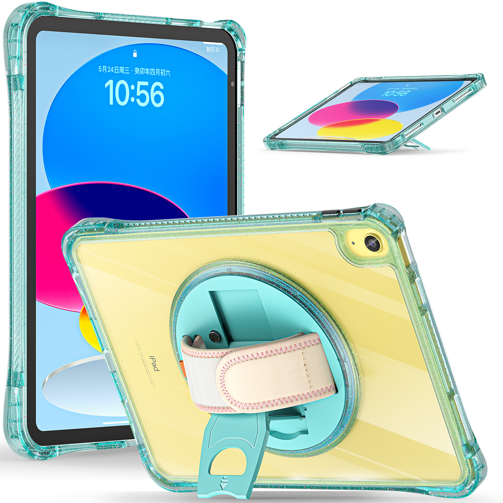 Shockproof TPU&PC Case Cover For iPad Pro 12.9 2024 Protective Case For iPad 10th 10.9 2022 For iPad 10.2 11