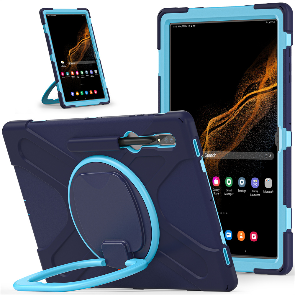 Tablet Accessories Rugged Silicone Case For Samsung Galaxy Tab S8 Ultra Case 14.6 inch Back Cover Case