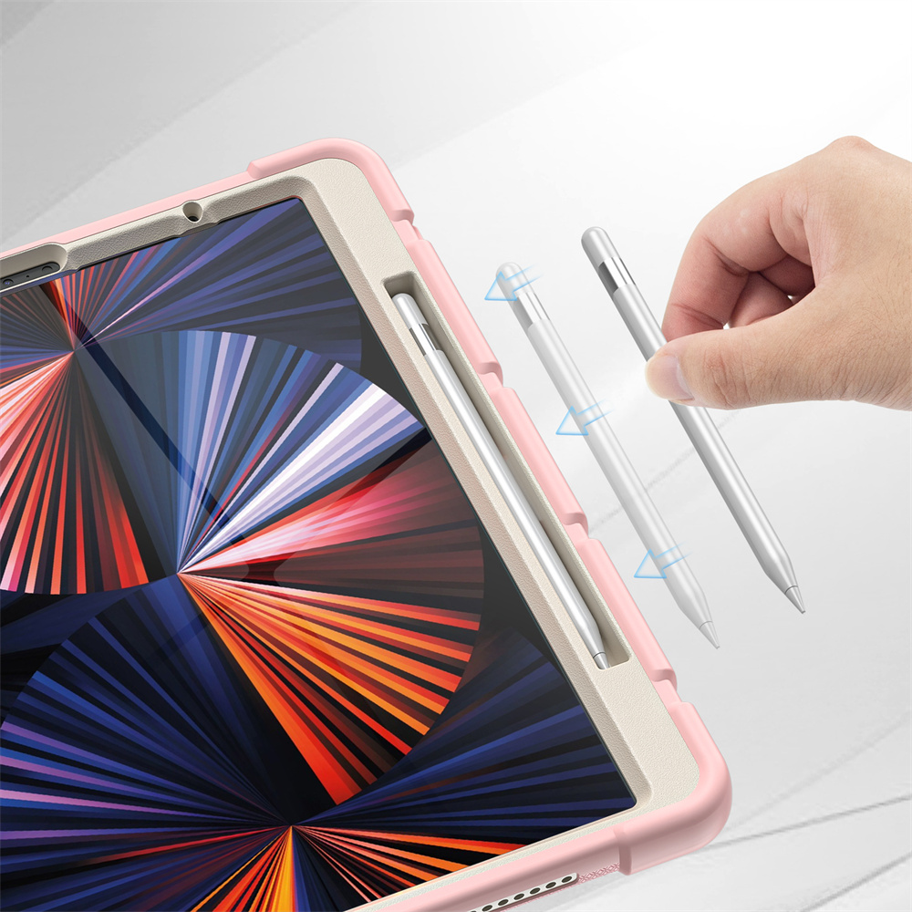 Silicone Tablet Case Back Cover For Apple iPad Pro 12.9 inch 2020 4th 2018 3rd generation Case With Kickstand