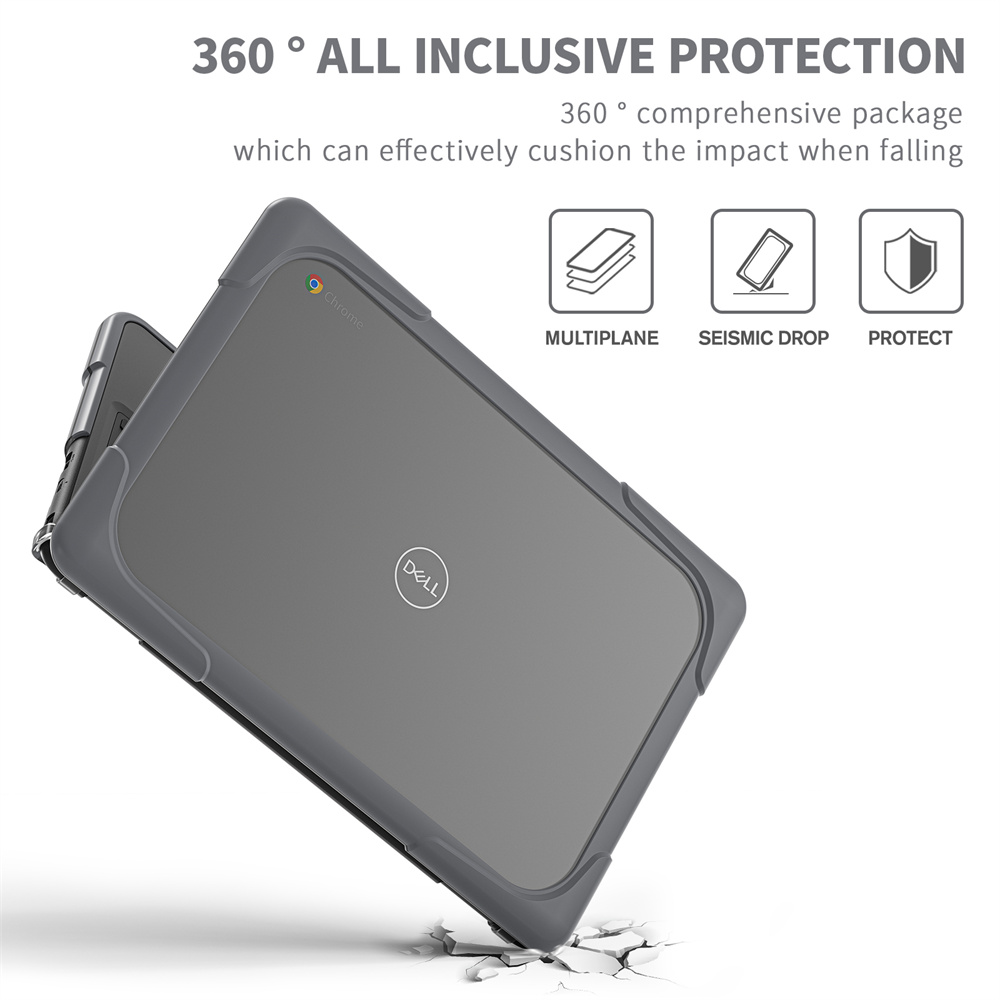 2 in 1 Top And Bottom Cover Laptop Case Hard Shell For Dell Chromebook 3100 Case With Kickstand