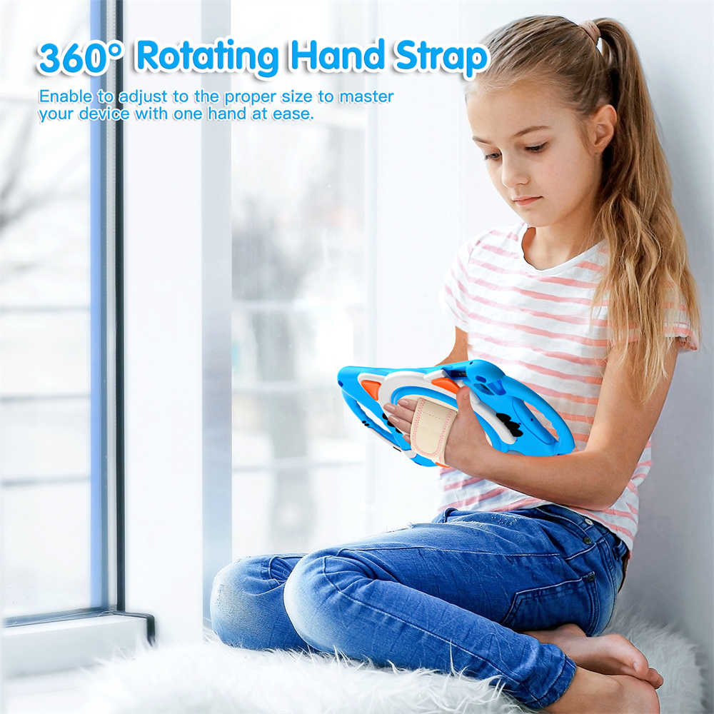 Perfect Protection Cartoon Kids Tablet Case for iPad mini 1 2 3 4 5 Cover Case With Shoulder Strap