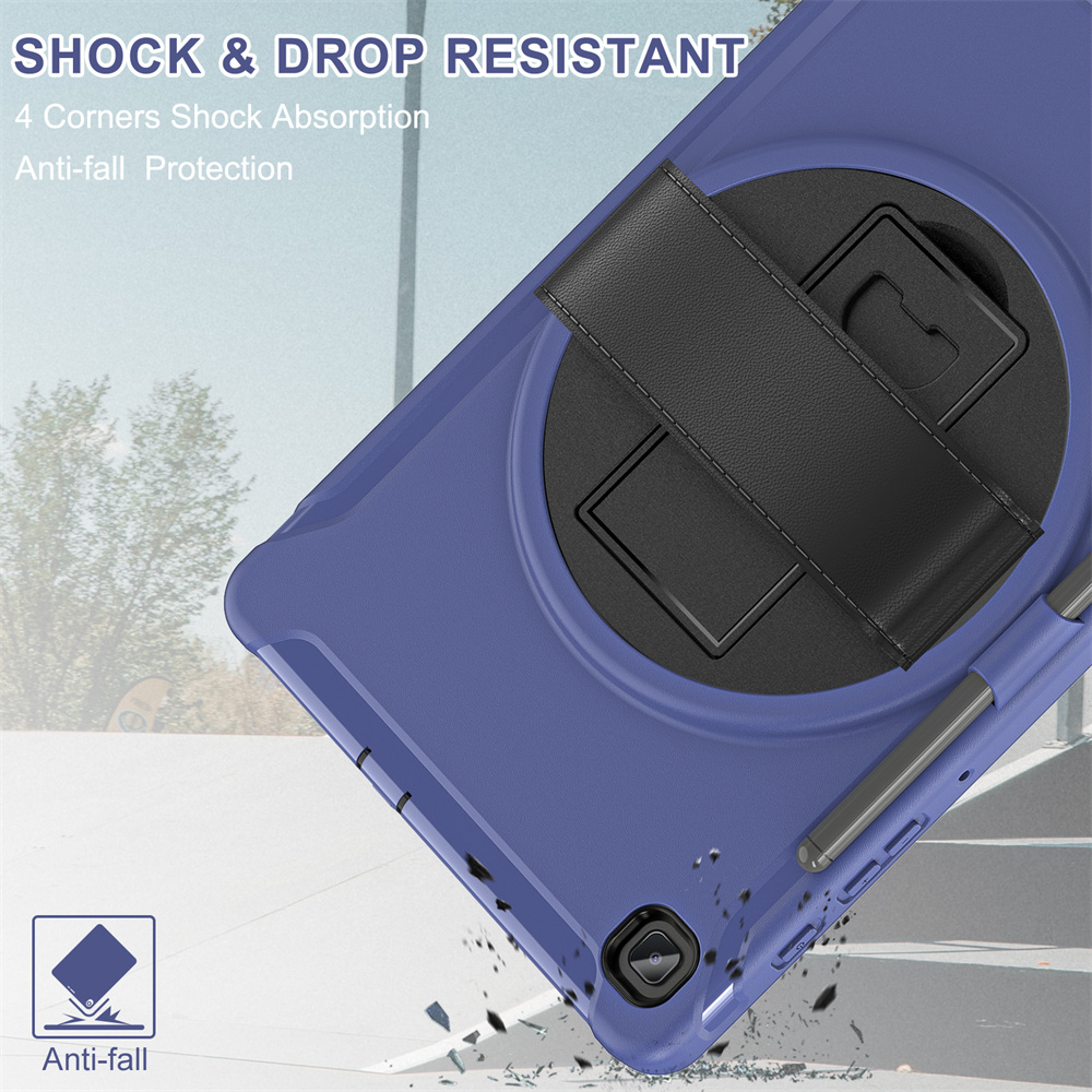 Tablet Accessories Hybrid Rugged Cover For Samsung Galaxy Tab S6 lite Case With Rotating Hand Strap