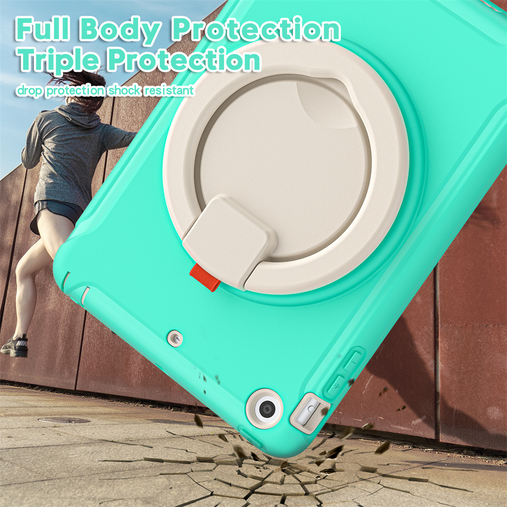360 Rotating TPU Protective Child Proof Tablet Case Cover For Apple iPad mini 3/2/1 Case